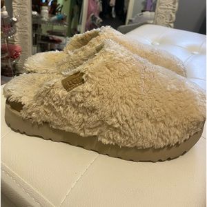 UGG fuzz sugar slide slippers